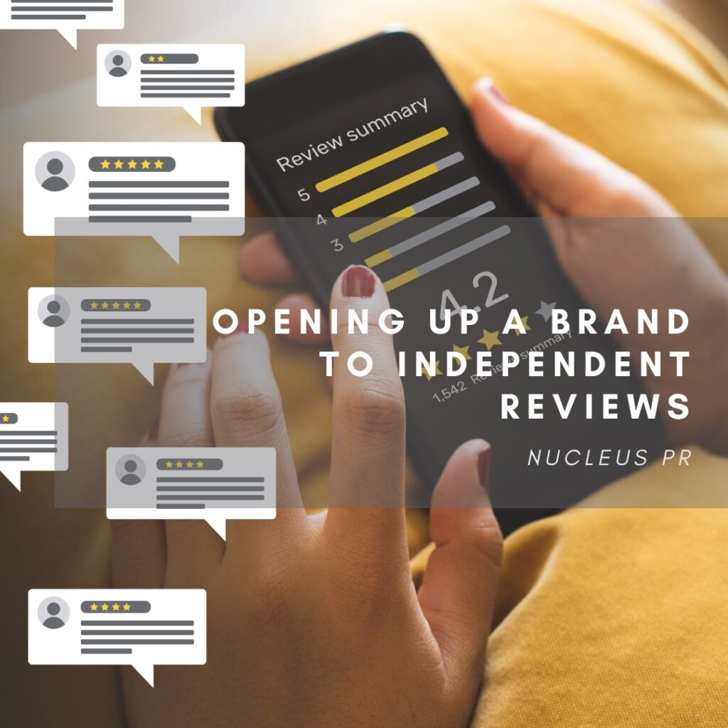 Opening up a brand to independent reviews